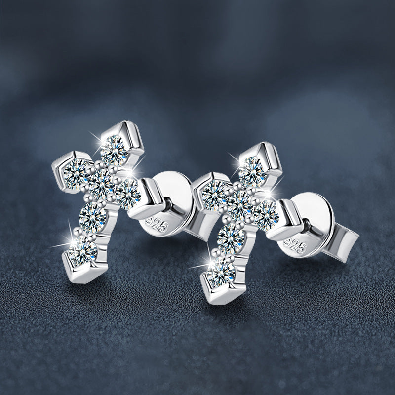 Sparkle Cross Earrings