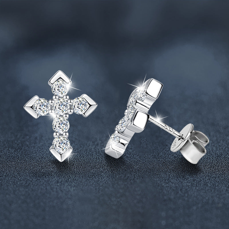 Sparkle Cross Earrings