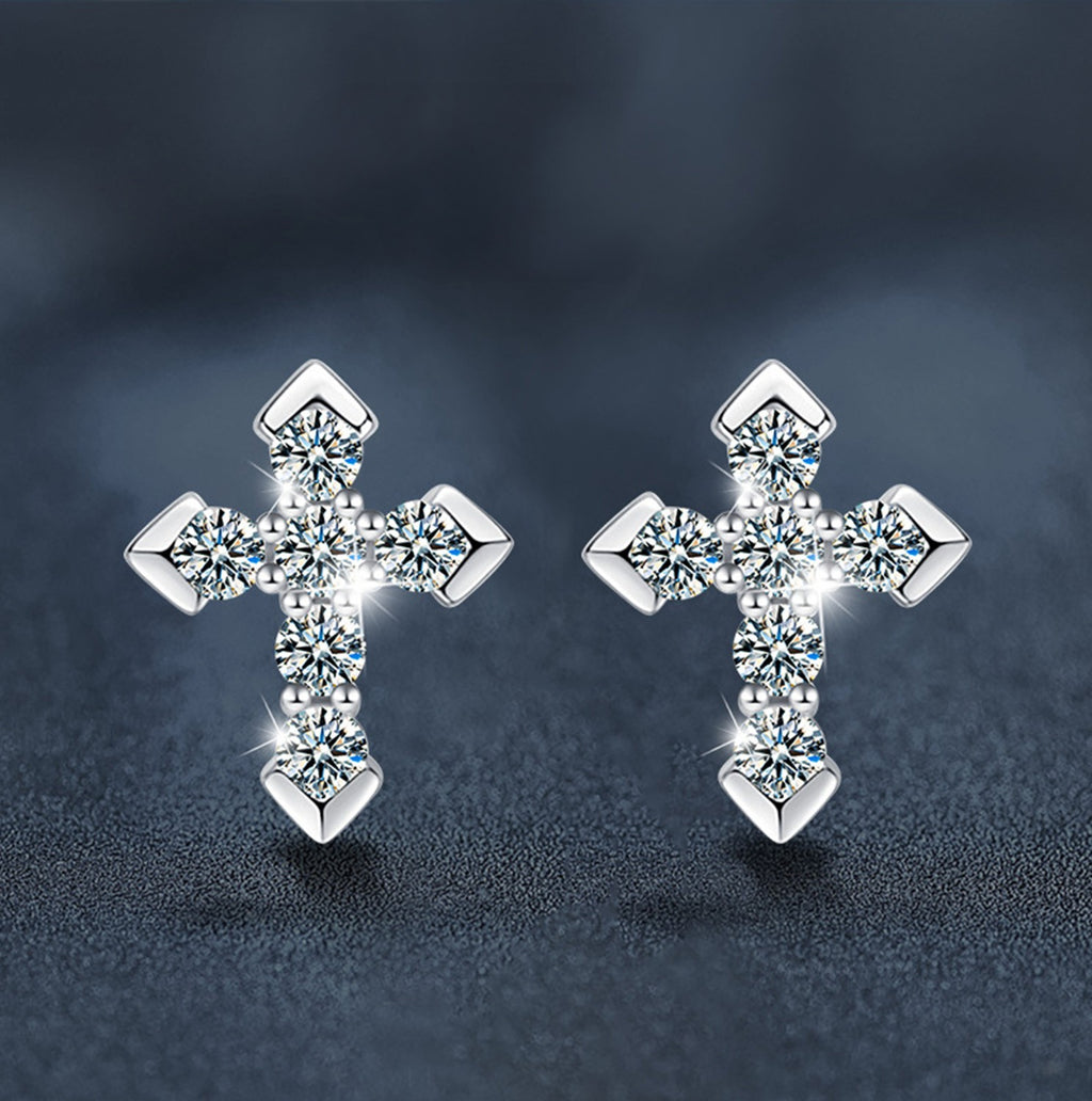Sparkle Cross Earrings