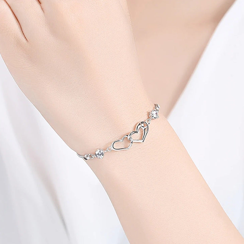 Interlocking Heart Bracelet